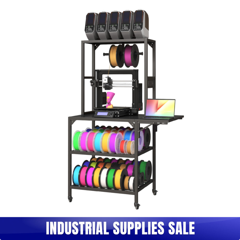 Heavy Duty 3D Printer Table Stand with Filament Storage Rack_4Dock